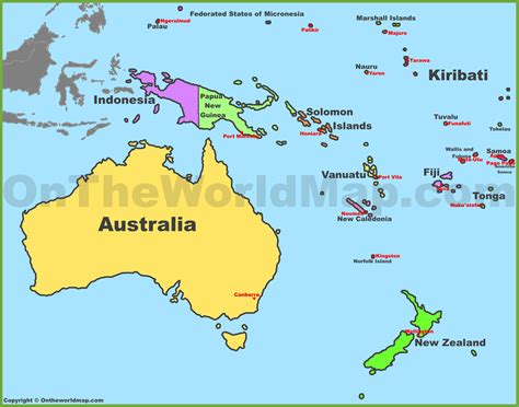 The Countries and Capital Cities in Oceania: World Geography.